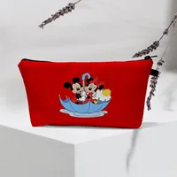 Anime Disney Mickey Mouse Bags Cute Wallet Women Minnie Makeup Bag Cartoon Coin Purse Portable Storage Bag Cosmetic Bags Gifts 4