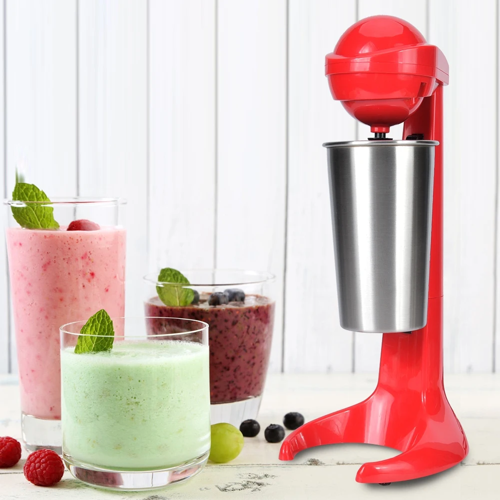Double Head Electric Milkshake Machine Maker Coffee Drink Mixer Milk Blender for Home Bar Electric Milkshake Machine EU Plug 4