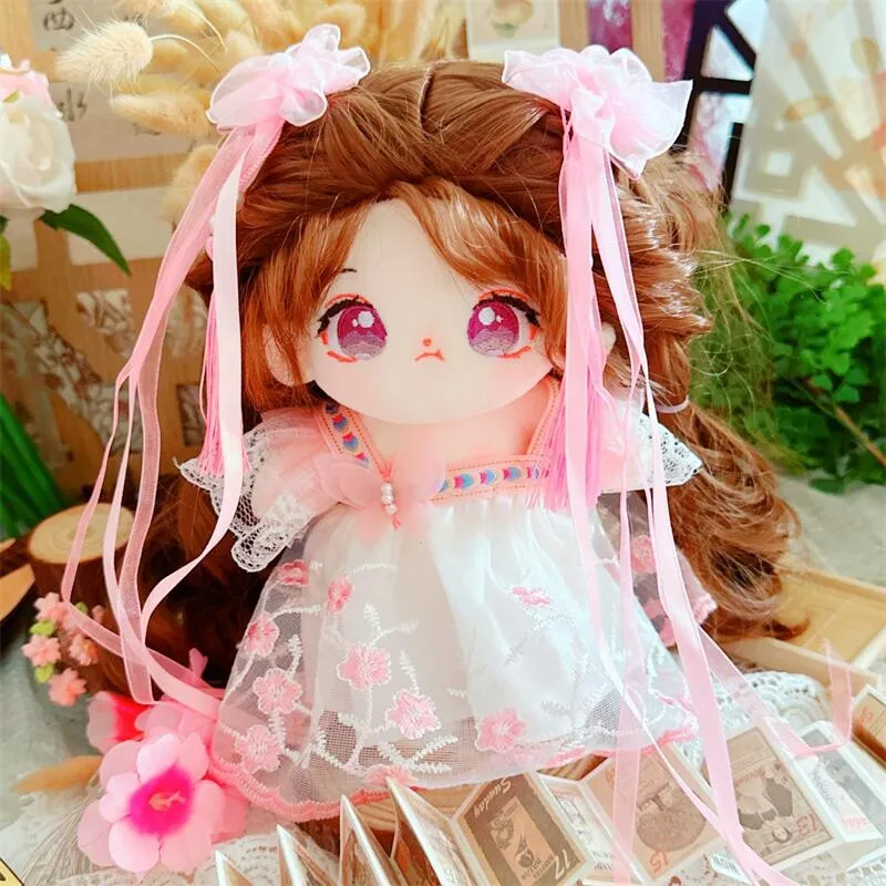 

20cm Pink Chinese Princess Doll Clothes Cute Stuffed Customization Figure Toys Cotton Baby Doll for Girls Fans Collection Gifts
