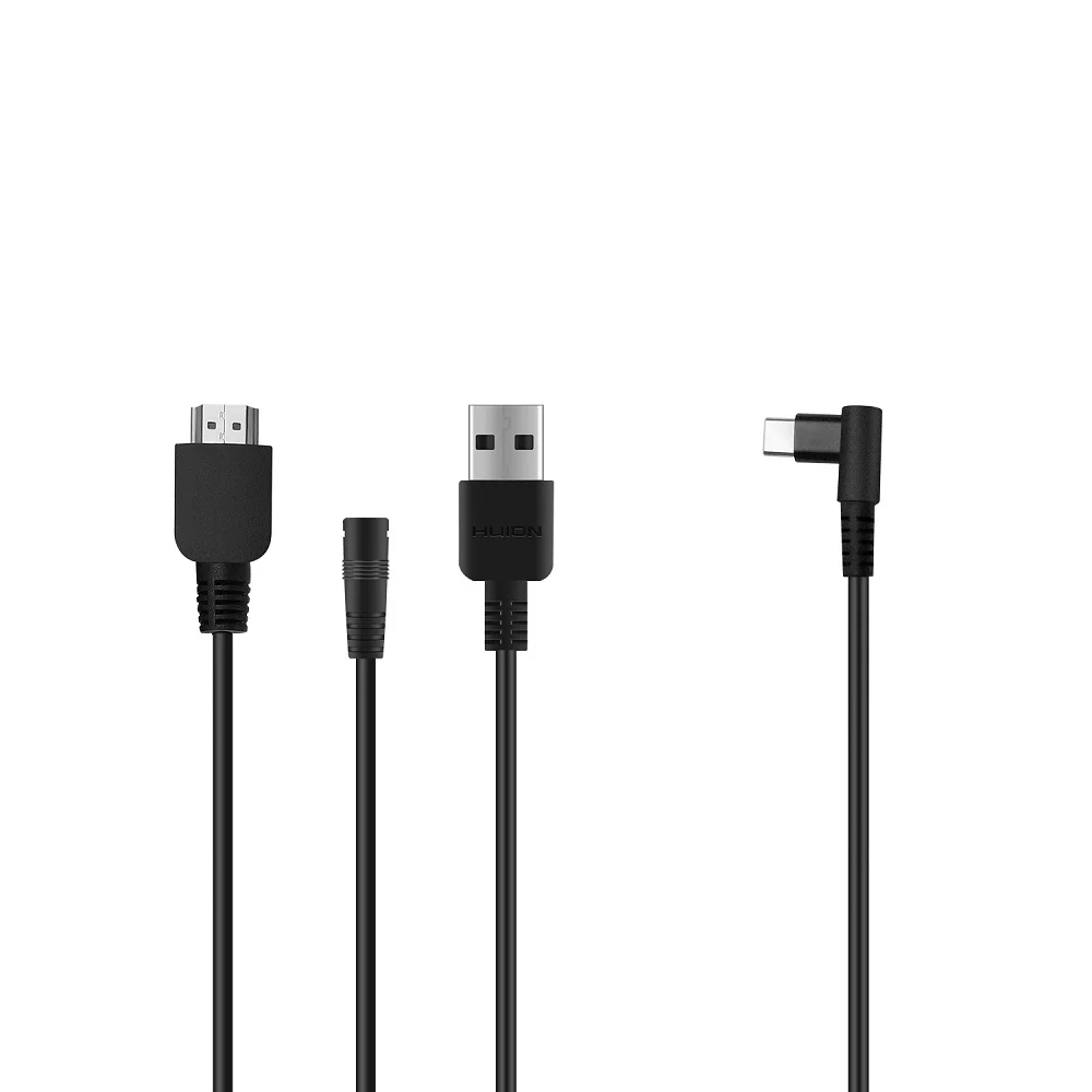Huion 3-em1 Cabo Cb01 — Compatível com Kamvas Pro 12 Kamvas Pro 13 Kamvas Pro 16