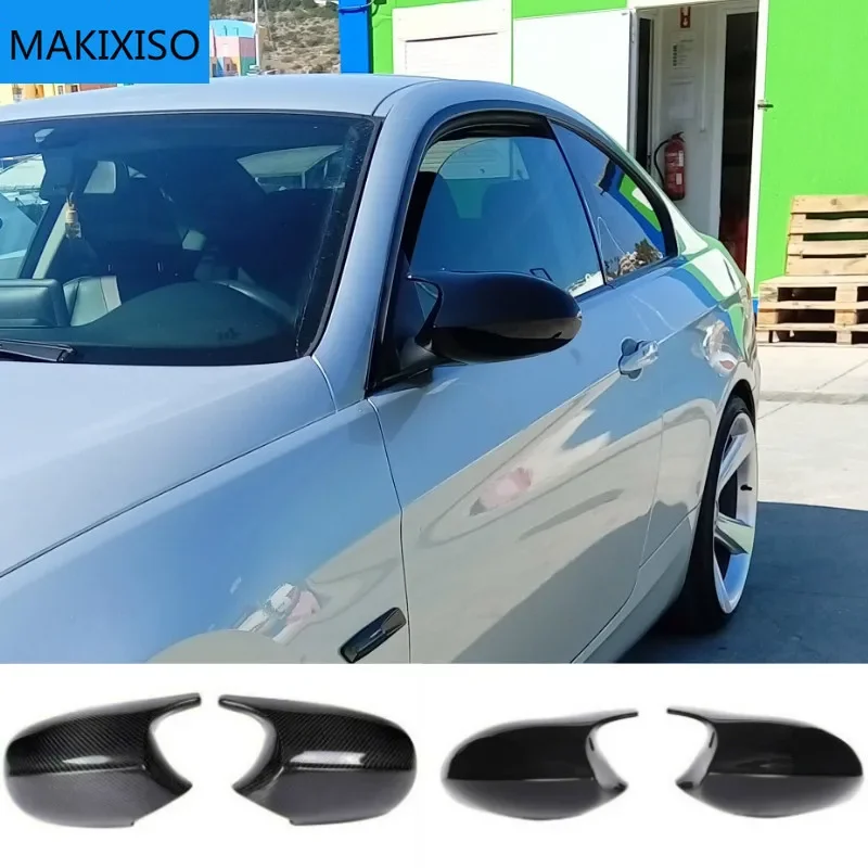 

2xMirror Cover E90 Car Side Door Rearview Side Mirror Cover Cap For BMW E90 E91 2005-2007 E92 E93 2006-2009 M3 Style E80 E81 E87