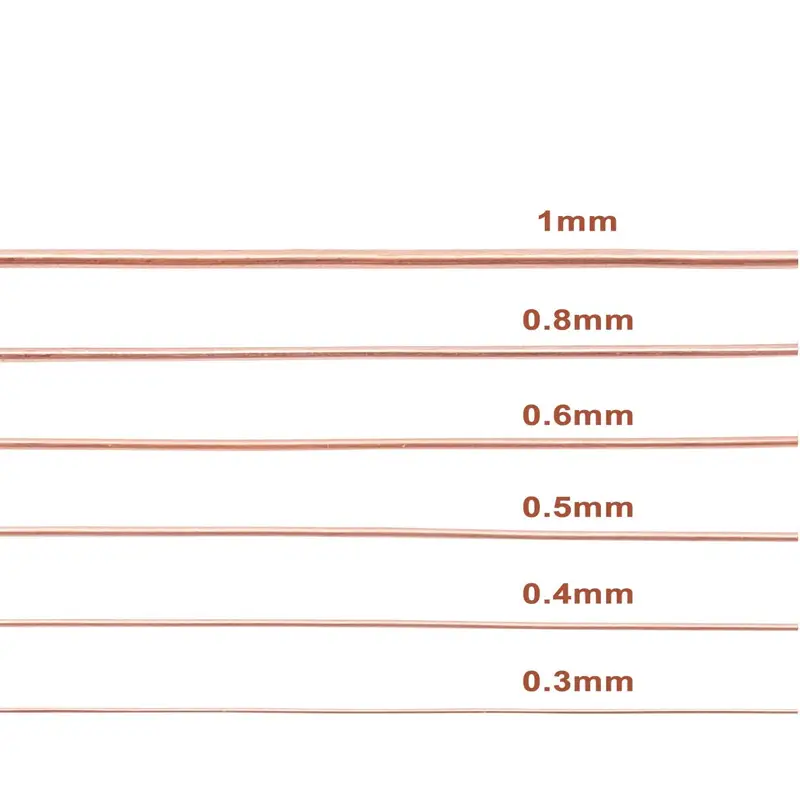 1-10M Bare Copper Wire Pure Copper Wire T2 Copper Coil Conductive Copper Wire,  Bare Line Diameter 0.1/0.15/0.2/0.3/0.4/0.5-5mm - Image 5
