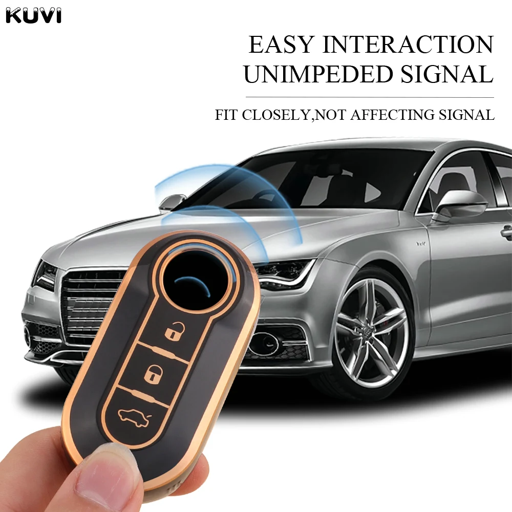 key cover TPU Car Key Cover Shell Case Fob for Fiat 500 Panda Punto Bravo Doblo Peugeot Boxer Citroen Relay Fiat Ducato Lancia Musa