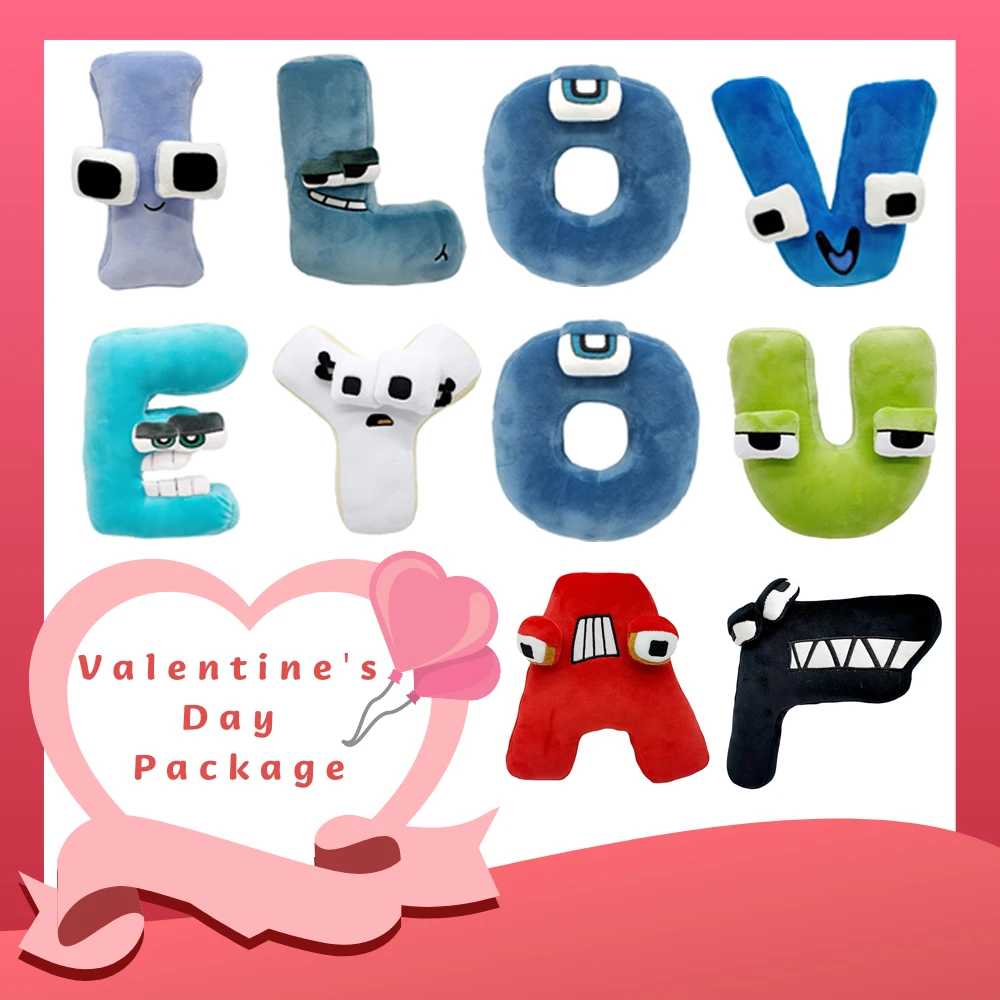4/8/26pcs Alphabet Lore Plush Valentine's Day Gift Letter Stuffed Animal  Plushie Doll Toys Kids Gifts - AliExpress
