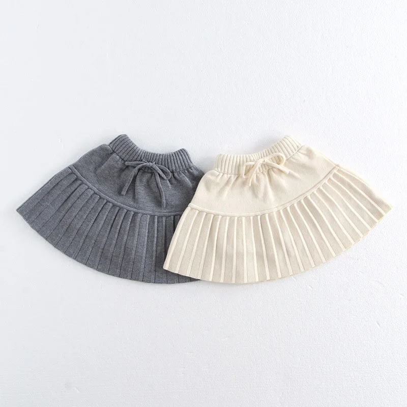 Cotton Knitted Girls Skirt Dress for Kids