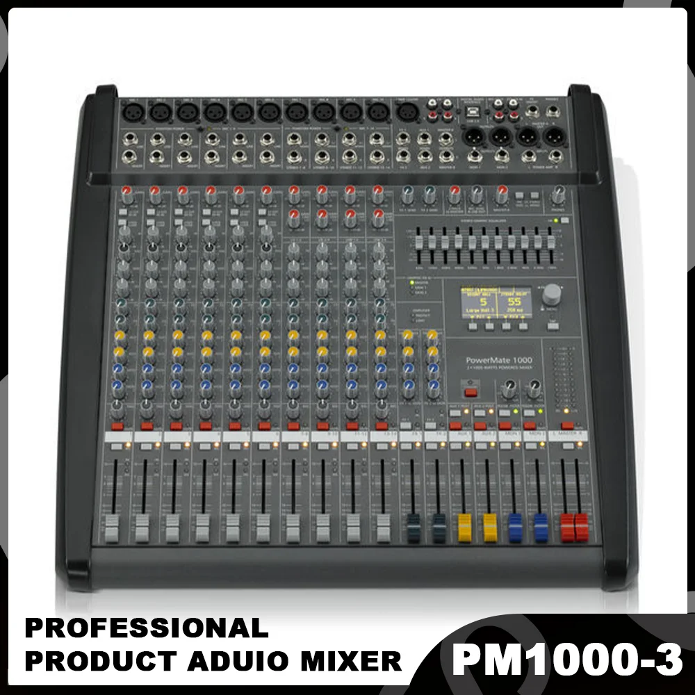 

Powermate 1000 PM1000 PM1000-3 PM 1000-3 профессиональный аудио микшер, звуковая консоль для DJ, караоке, выступлений на сцене
