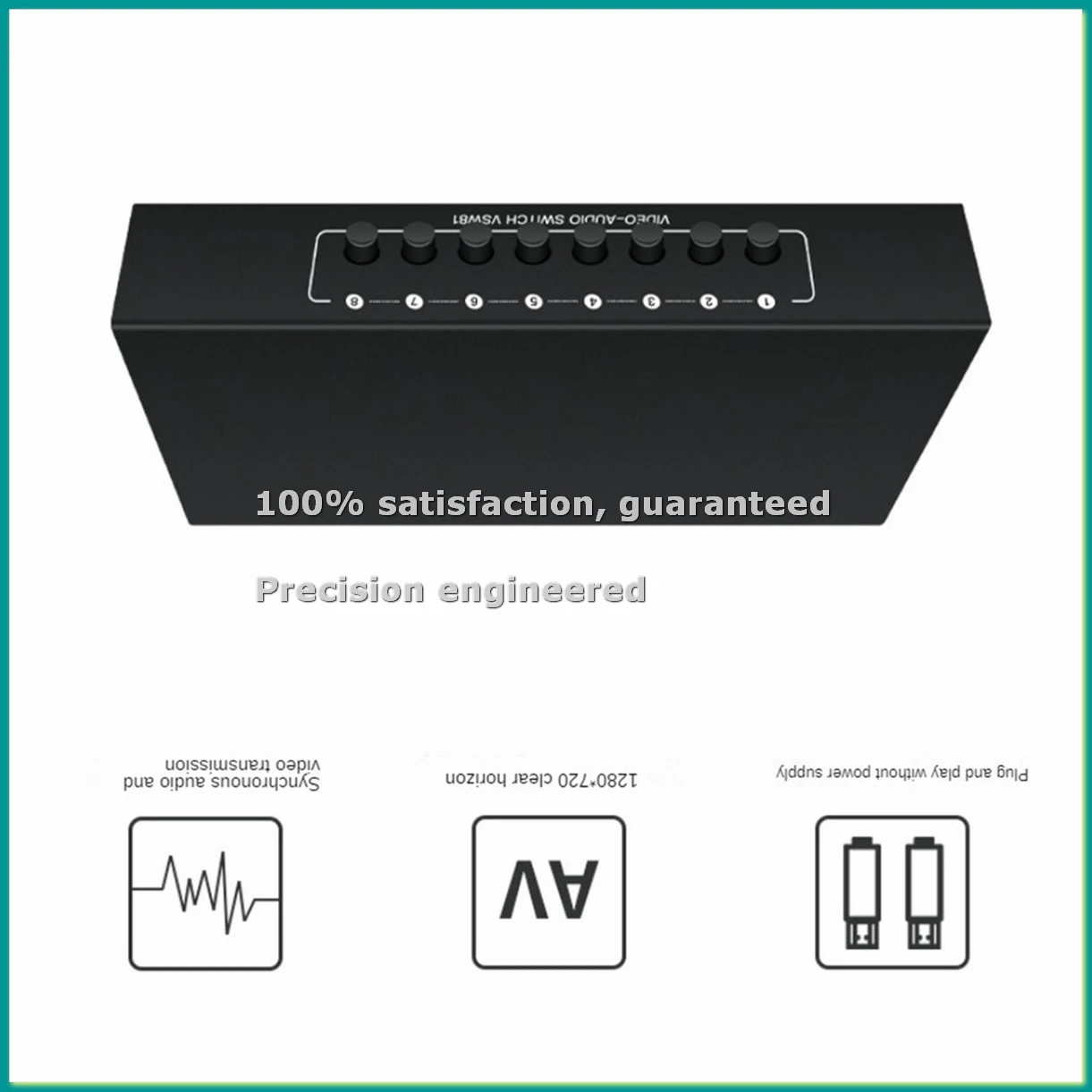 8 in 1 아웃 AV 스위치 선택기 비디오 L/R 오디오 선택기 박스 DVD STB HDTV-TCES용 8포트 컴포지트 스위치 분배기