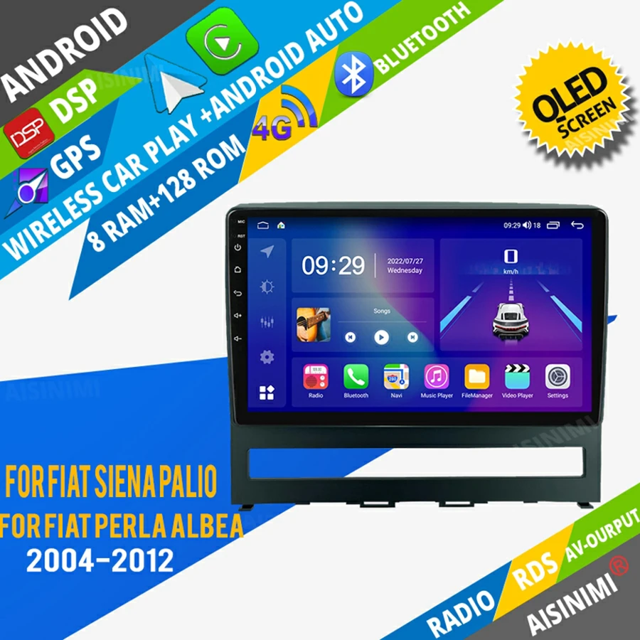 

AISINIMI автомобильный dvd-плеер на основе Android навигация для Fiat PERLA Albea Siena Palio Автомагнитола автомобильная аудиосистема Gps мультимедийный стерео монитор
