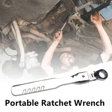 

Portable Ratchet Wrench Shaking Spanner Head Interchangeable Combination Set Rotatable 180 Removable Flexible Torque Spanner