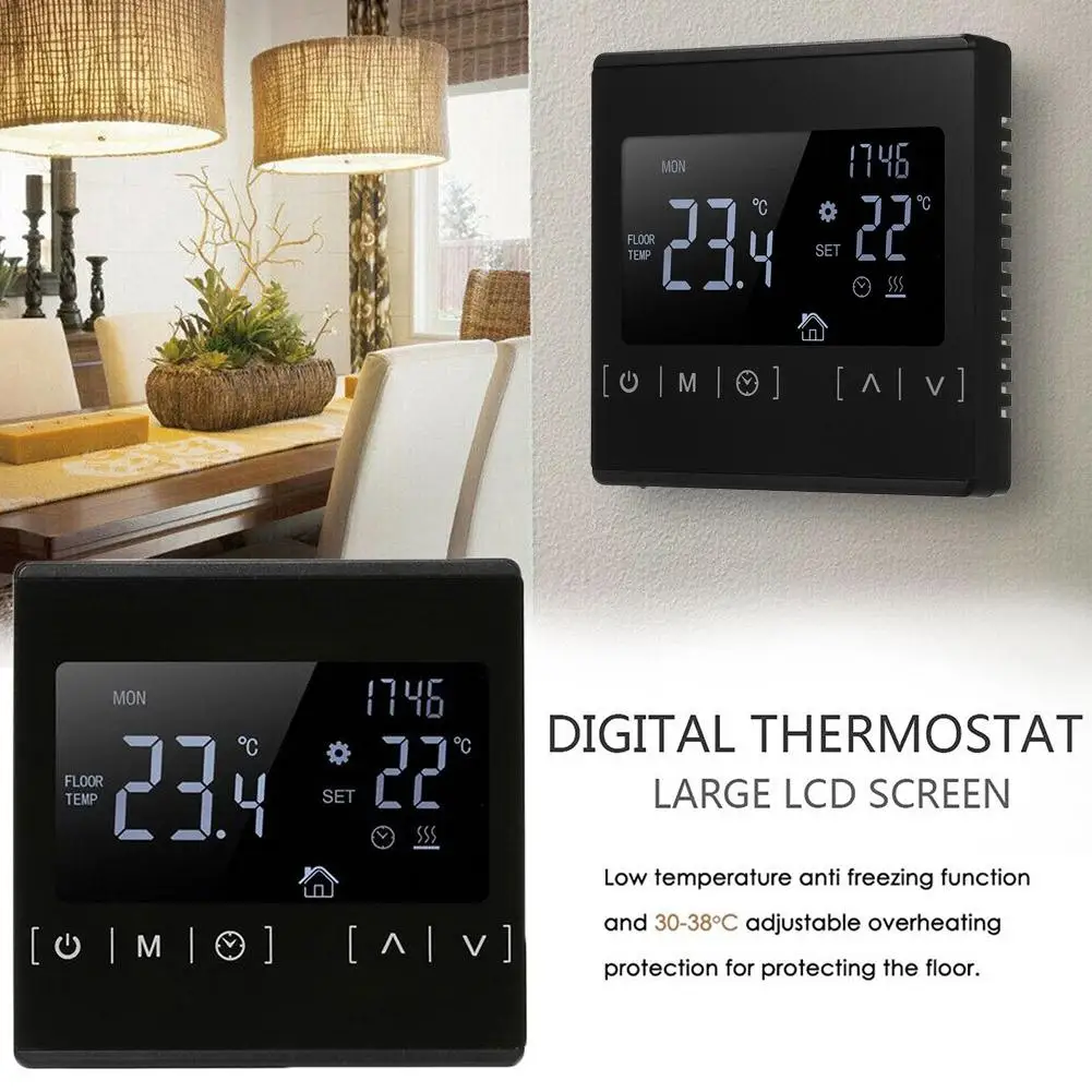

Home Thermoregulator Warm Floor Thermostat For Electric Heating Temperature Controller Gas Boiler T9i1