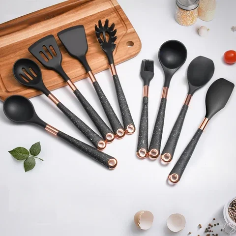 

9Pcs Silicone Kitchenware Cooking Utensils Set nonstick cookware set Spatula Shovel Egg Beaters Home Kitchen Cooking Tool Set