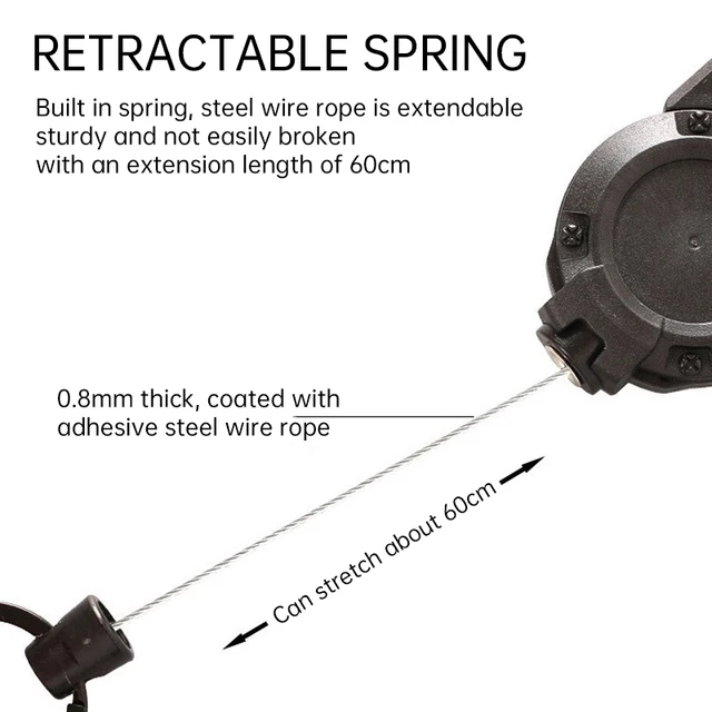 Retractable Carabiner Keychain Tool 4