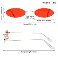 Petites lunettes de soleil ovales rétro pour hommes et femmes, lunettes vintage, nuances, style de rue des années 90, 2023 5