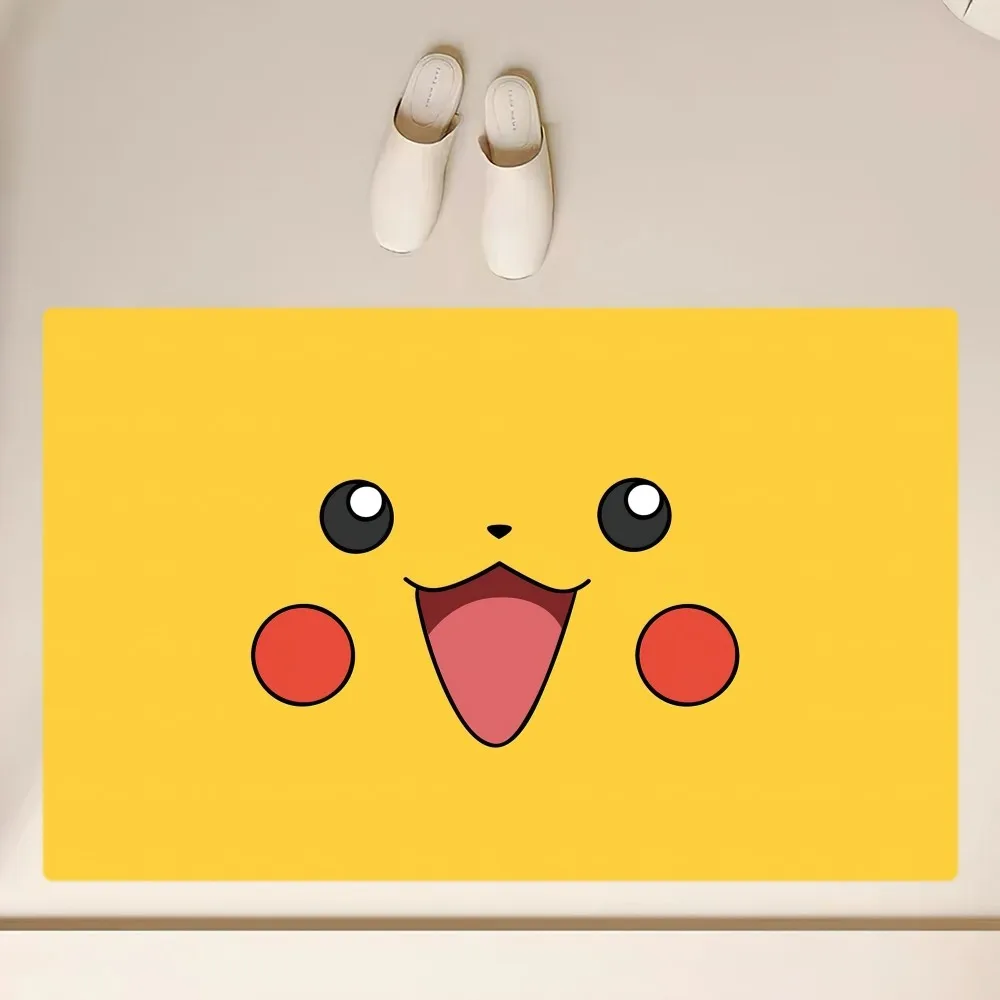 Cartoon P-Pokemon Cute Floor Mat Anti-Slip Bathroom Kitchen Bedroom Living Room Entrance Rug Home Decor 3