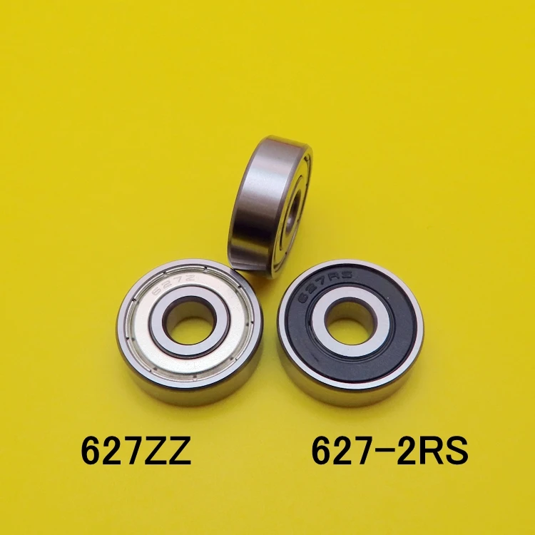 Miniature deep groove ball bearing 627ZZ 627-2RS S627ZZ S627-2RS 7*22*7 mm 10pcs