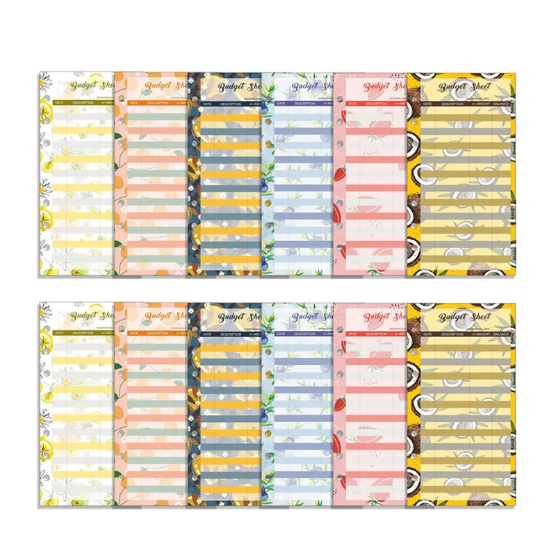 Budget Binder Sheets A6 Binder Stickers for Pockets Daily Budget Record Notes Binder Papers Category Sticker Labels 3