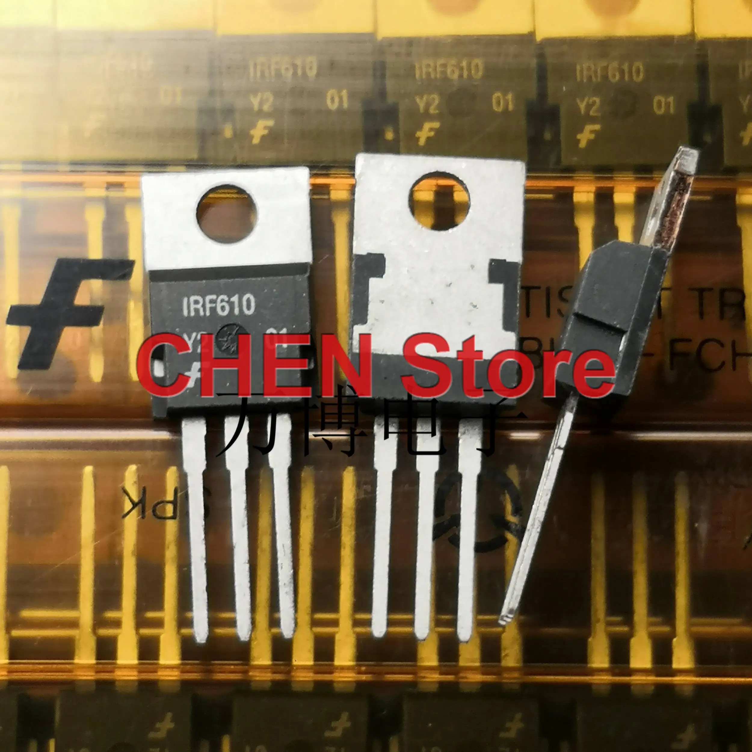 

Новинка, 10 шт., оригинальный транзистор FAIRCHILD IRF610 TO-220 с эффектом аудиополя, Толстая Медная подложка, медные ножки, белое слово