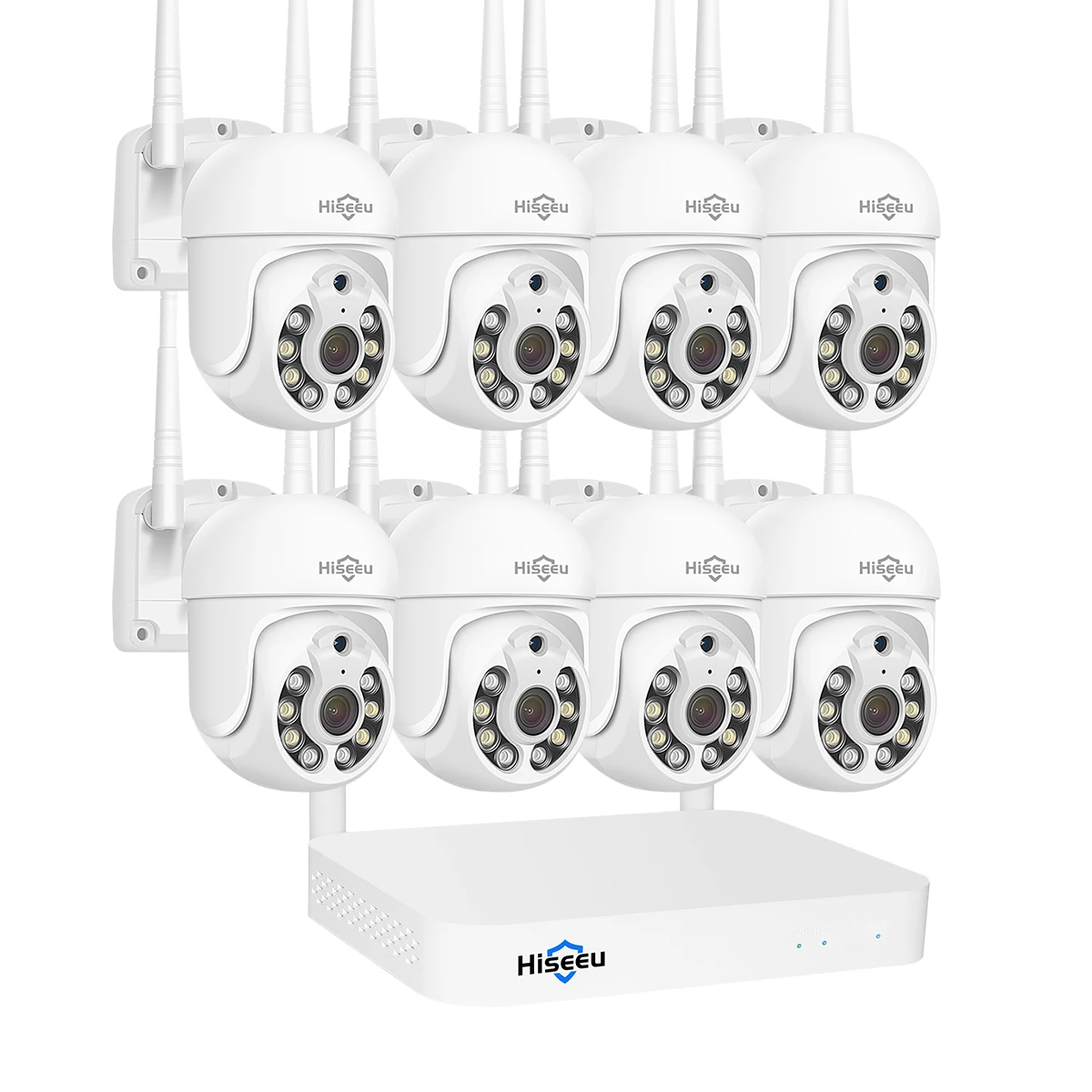 Hiseeu 5MP WiFi CCTV PTZ كاميرا نظام الأمن عدة 10C...