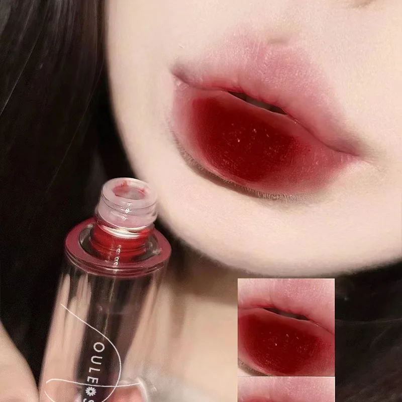 8 Color Dark Red Lip Glaze Matte Lip Gloss Moisturizer Liquid Lipstick  Waterproof Long Lasting Lip Tint Korean Makeup Cosmetic - AliExpress