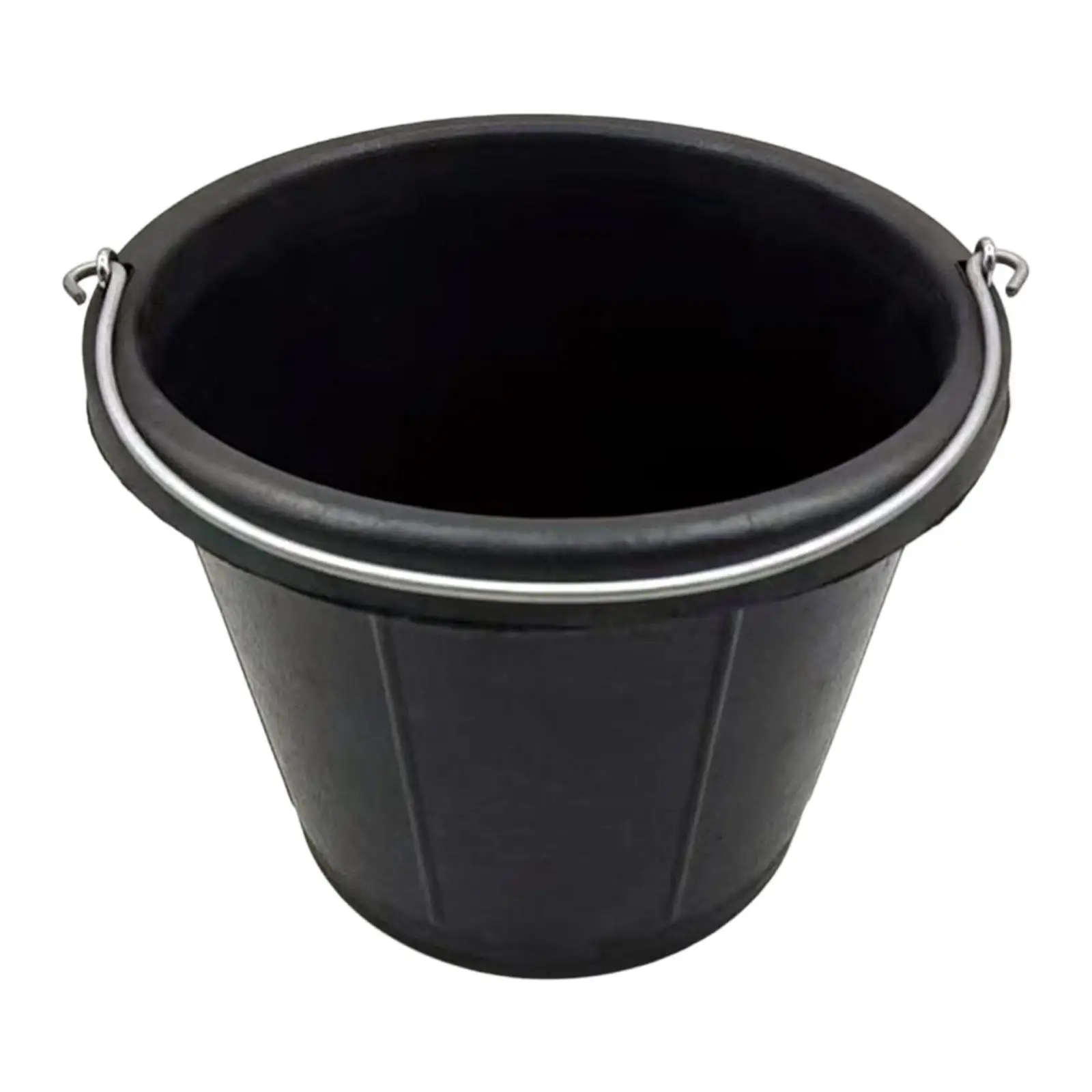 Rubber Feed Bucket with Handle Durable Feeder Container for Horses Livestock Goats Farm Feeding Outdoor
