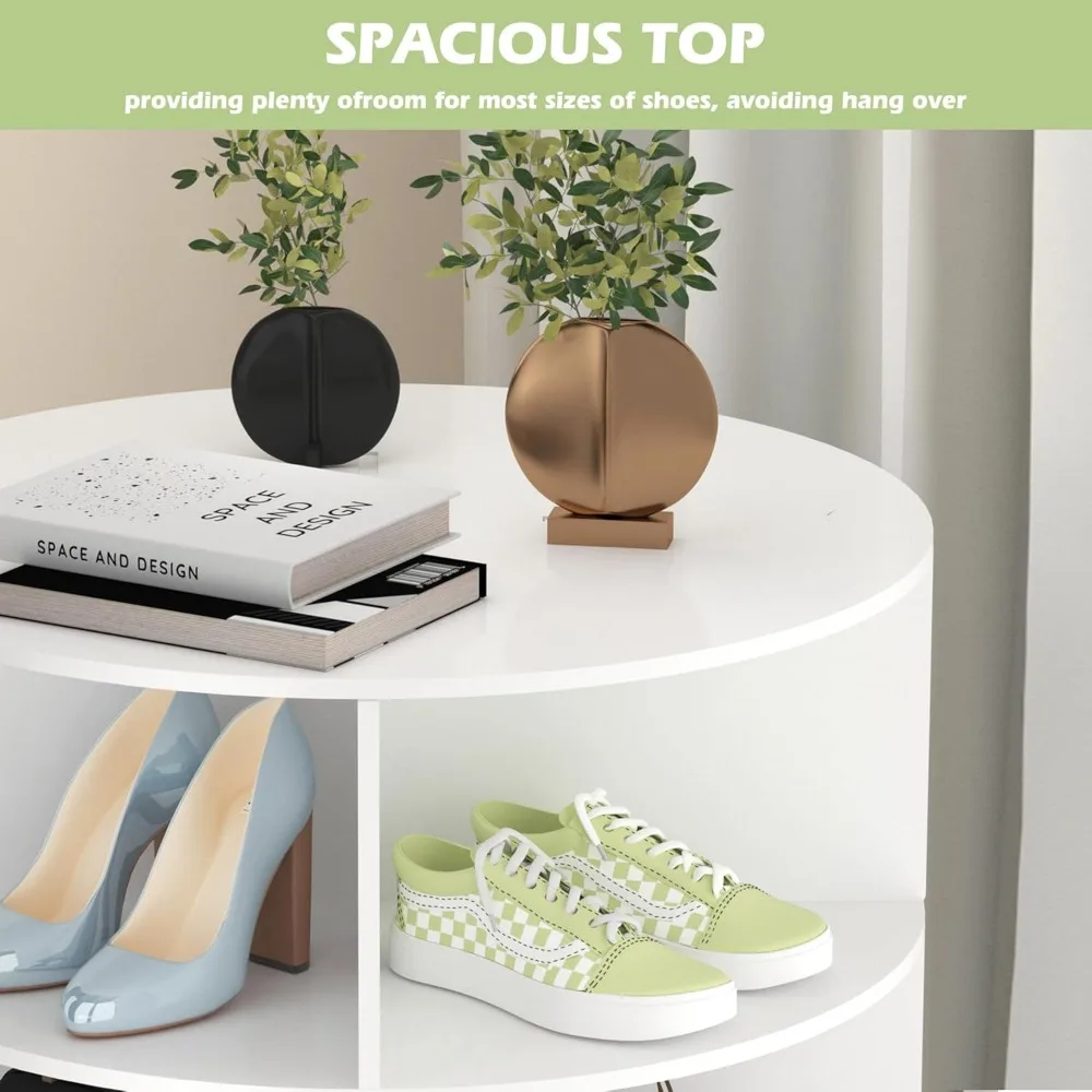 7Tier Rotating Shoe Rack Tower,Free Standing 360°Revolving Shoe Organizer and Storage Hold Over 56Pairs of Shoes,Room Decor Shoe 5