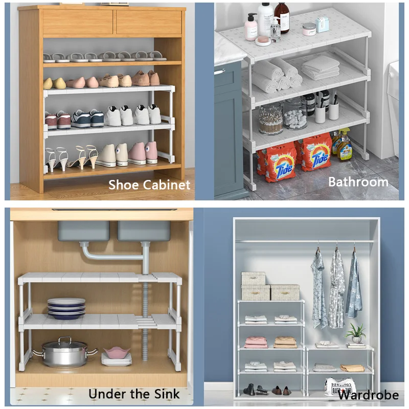 Stackable cupboard shelves best sale
