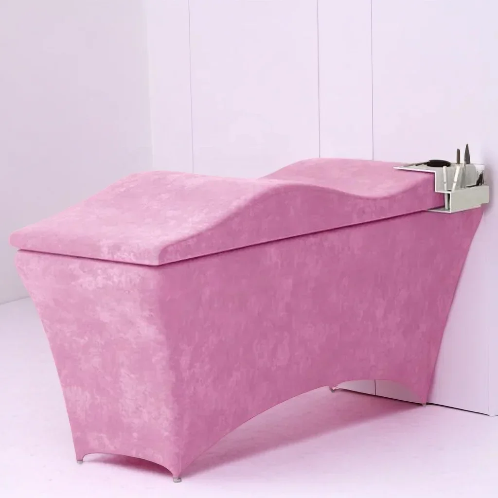 Beauty Salon Curved Eyelash Bed Multifunctional Tatami Mattress Velvet Eyelash Extension Bed 2