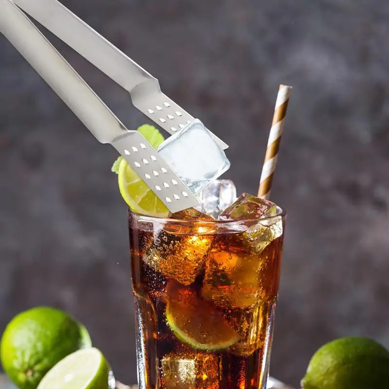 Stainless Steel Tea Bag Clip Teabag Tong Squeezer Mini Heat Resistant Food Clamp Multi-function Sugar Ice Cube Lemon Slice Clip