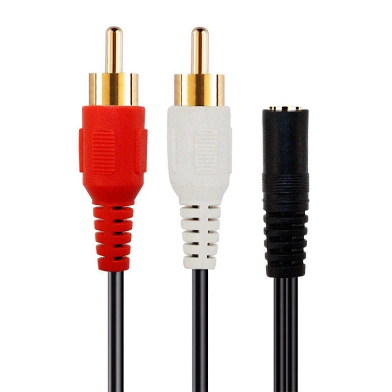 2X 2-RCA - 3.5Mm  Aux ׷  ̺, 