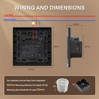 BSEED WIFI Dimmer Switch 1/2/3/4Gang Smart Click Button Switch Glass Panel White LED Indicator Tuya Smart Life Alexa Control - Image 6