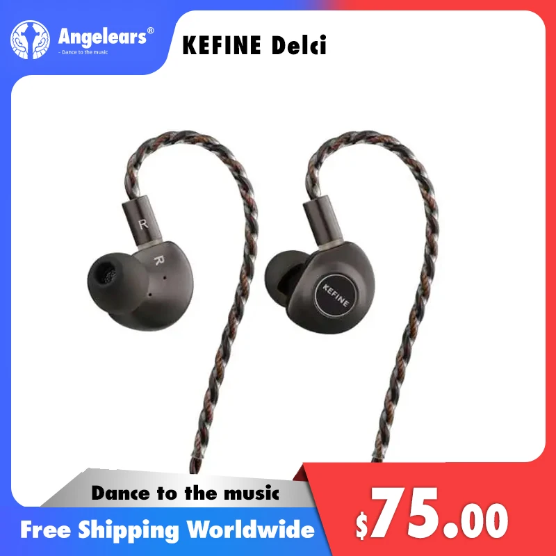

KEFINE Delci 10 мм DLC + PU диафрагма Динамический драйвер Hifi Проводные IEM наушники с ЧПУ металл и съемный 0,78 мм 2pin 3,5 мм кабель