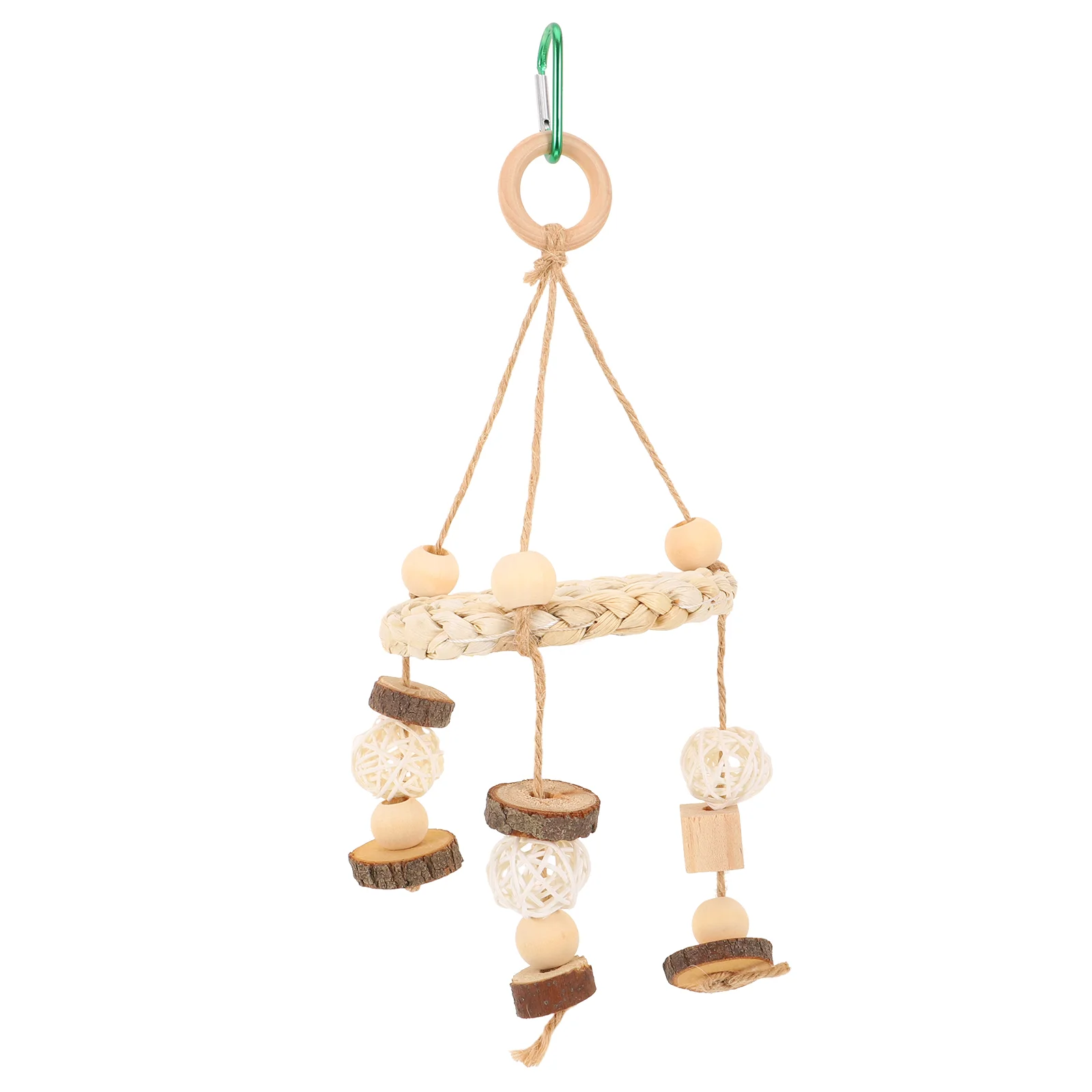 

Parrot Chewing Cornhusk Toy Bird Perch Birdcage Hanging Decor with Hook Parakeet Cockatiel Chew Toy