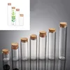1X 4ml 5ml 8ml 10ml 12ml 17ml 20ml 25ml 28ml 30ml 40ml Small Glass Test Tube With Cork Stopper Storage Glass Bottles Jars Vials 3