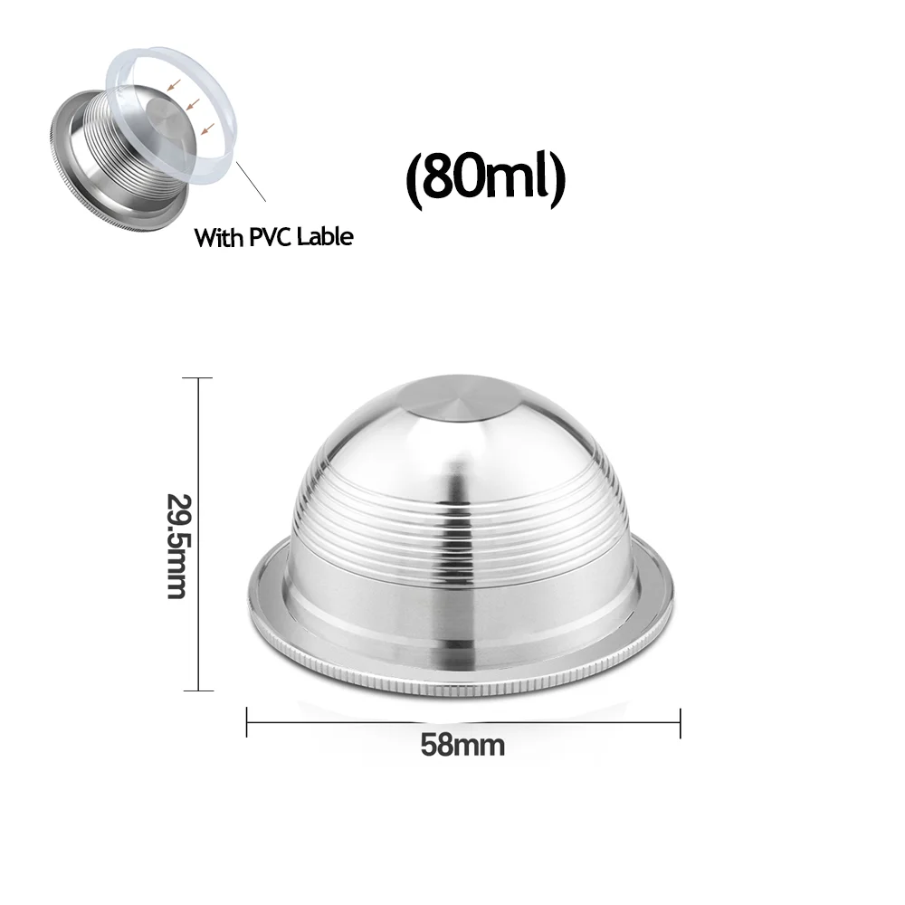 Ensemble de 2 filtres en acier inoxydable pour capsules de café réutilisables pour fabricant professionnel Nespresso Zenius