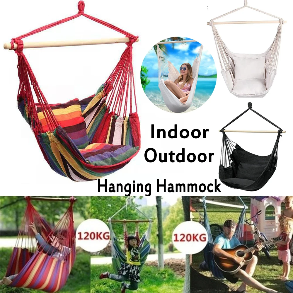 Travel Colorful Garden 120KG Camping Hammock Bed Bedroom Home Swing Seat Hanging camping hammock