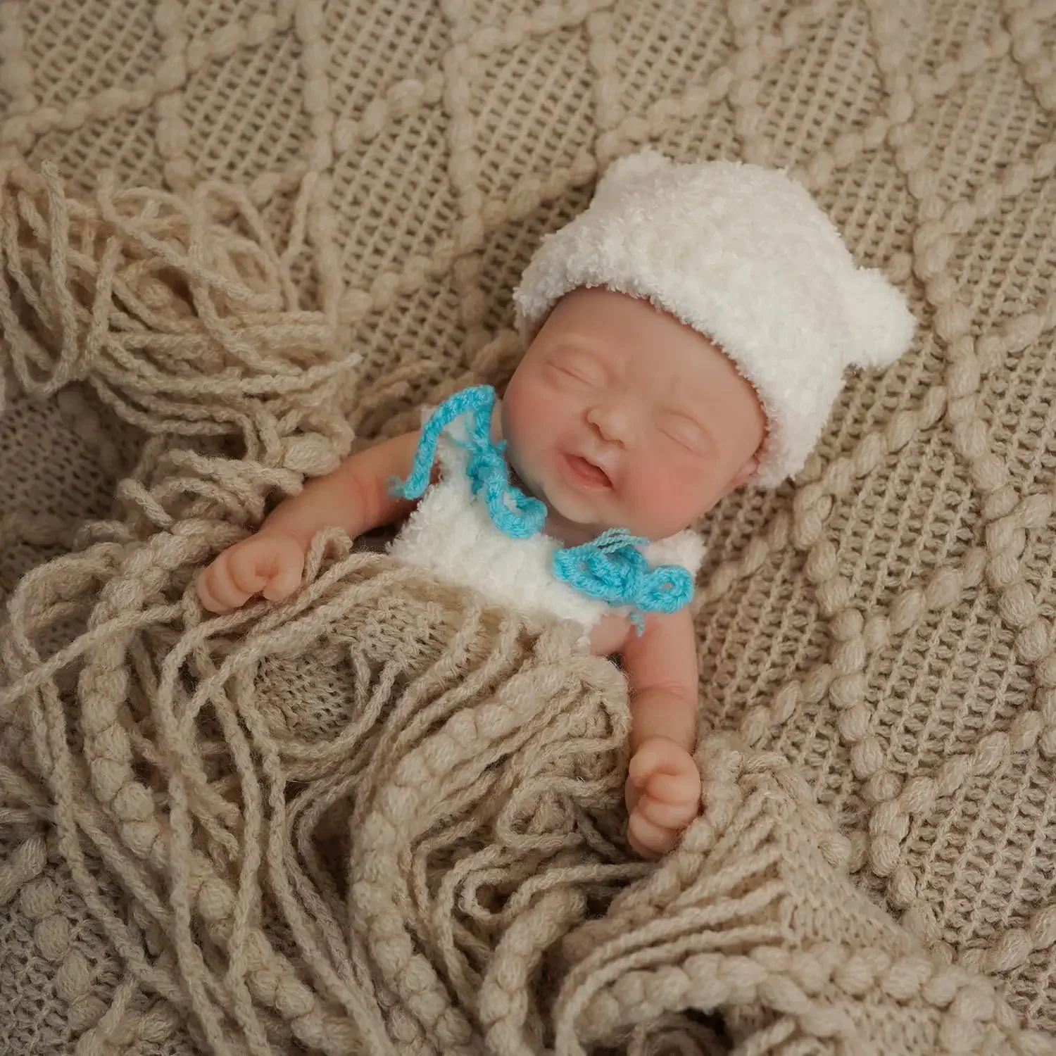 inch Mini Full Body Silicone Reborn Baby Dolls Girl Realistic