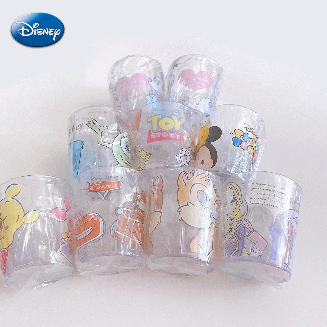 Фото Детская чашка серии Disney, Микки и Минни Маус, Детская кружка для питья водой и молока, ополаскиватель для полоскания рта, пух, Маккуин, цилиндрическая чашка с мультяшными зубами №4