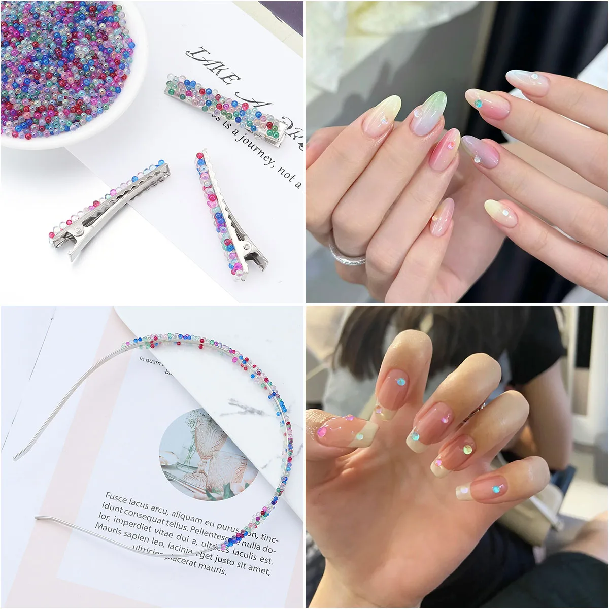Colorful Tiny Glass Bubble Beads for DIY Crafts and Home Decoration