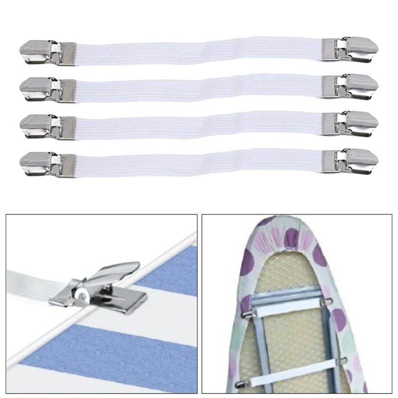 4Pcs 다림질 보드 커버 테이블 천으로 버클 홀더 소파 클립 패스너 브레이스 침대 시트 그립 버클 가구 액세서리