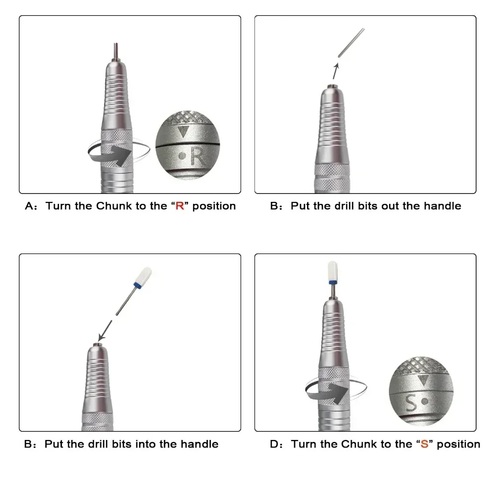 충전식 네일 드릴 네일 키트, 전문 35000Rpm, 저진동 무선 핸드피스, 65W, TP301/322