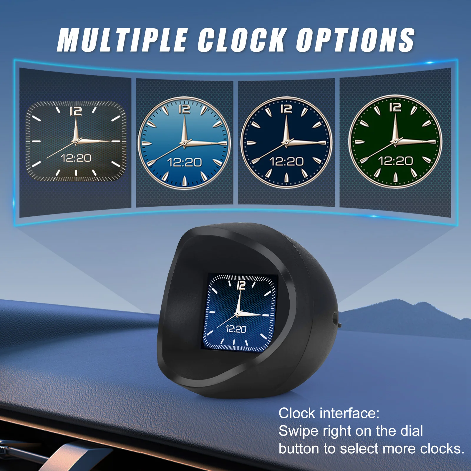 Display Head-up Universale per Veicoli con Velocità/Chilometraggio/Altitudine/Orologio/Tachimetro, GPS HUD per Auto con Espressioni Dinamiche Multiple per Tutte le Auto - immagine 4
