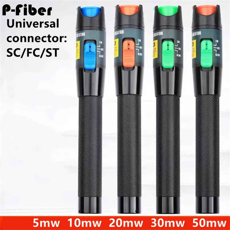 50km optical fiber test pen 5mw 10mw 20mw 30mw red light source pen