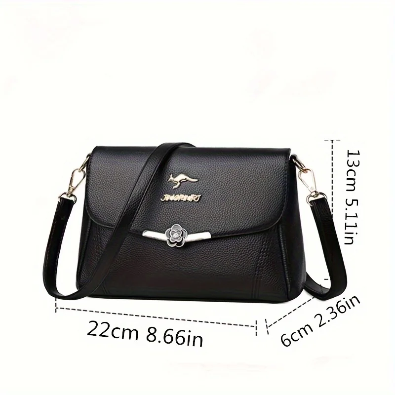 Fashionable Single-Shoulder Bag for Women, Versatile Crossbody Purse with Adjustable Strap, Waterproof Faux Leather