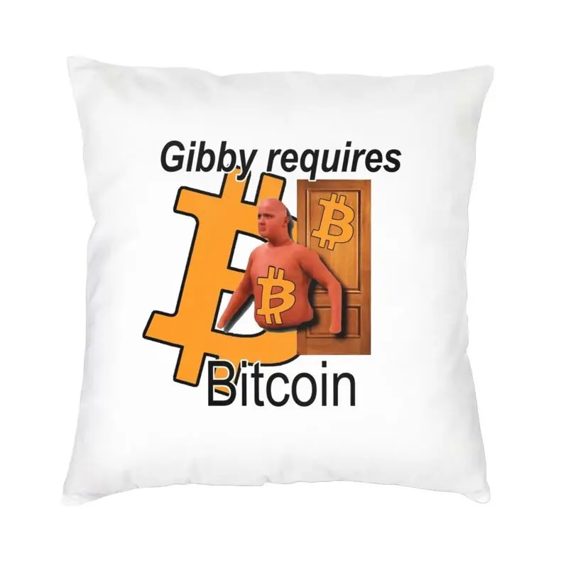 

Gibby Requires Bitcoin Cushion Cover 40x40cm Home Decorative Print Fantasy Throw Pillow for Living Room Two Side