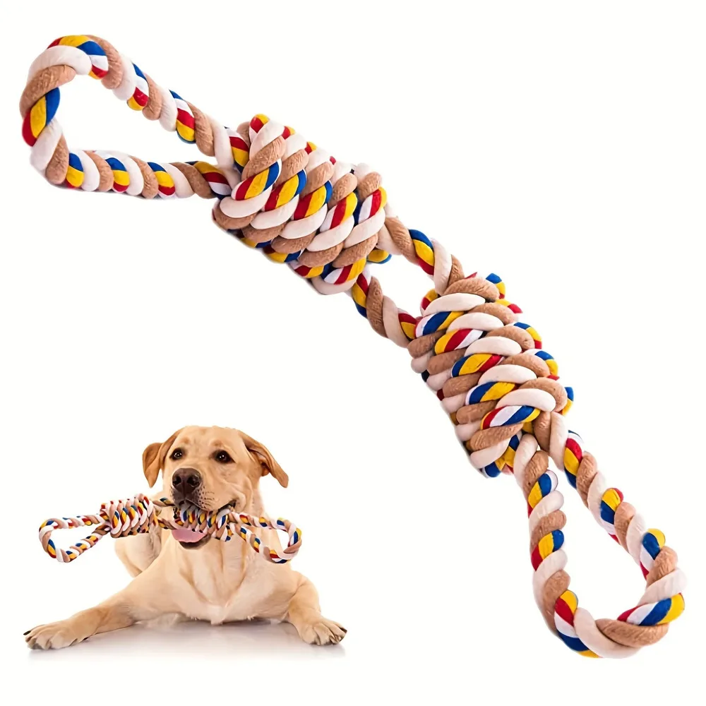 Large Rope Knot Toy for Pet Teeth Grinding Cleaning Cat Dog Boredom Relief Toys Pet Interactive Training Supplies Large Rope Knot Toy for Pet Teeth Grinding Cleaning Cat Dog Boredom Relief Toys Pet Interactive Training Supplies