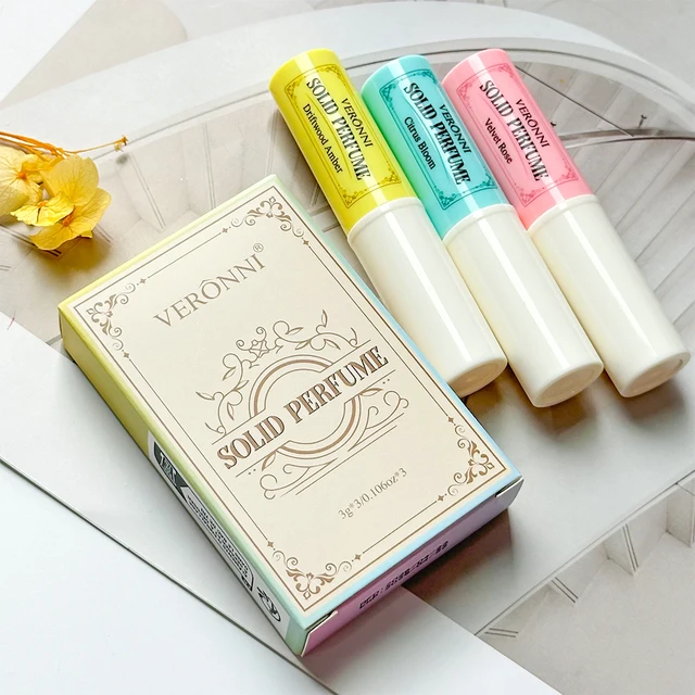 3 bâtons de parfum solides - Parfum longue durée, naturel et frais, baume solide portable pour les rendez-vous 1