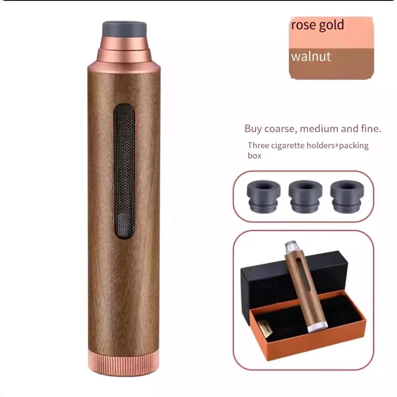Wood Ashtray Pocket Cigar Ash Tray Soot Cover Portable Ashtray for Car Smoking Accessories with Velvet Bag and Cleaning Brush car ashtray portable ashtray