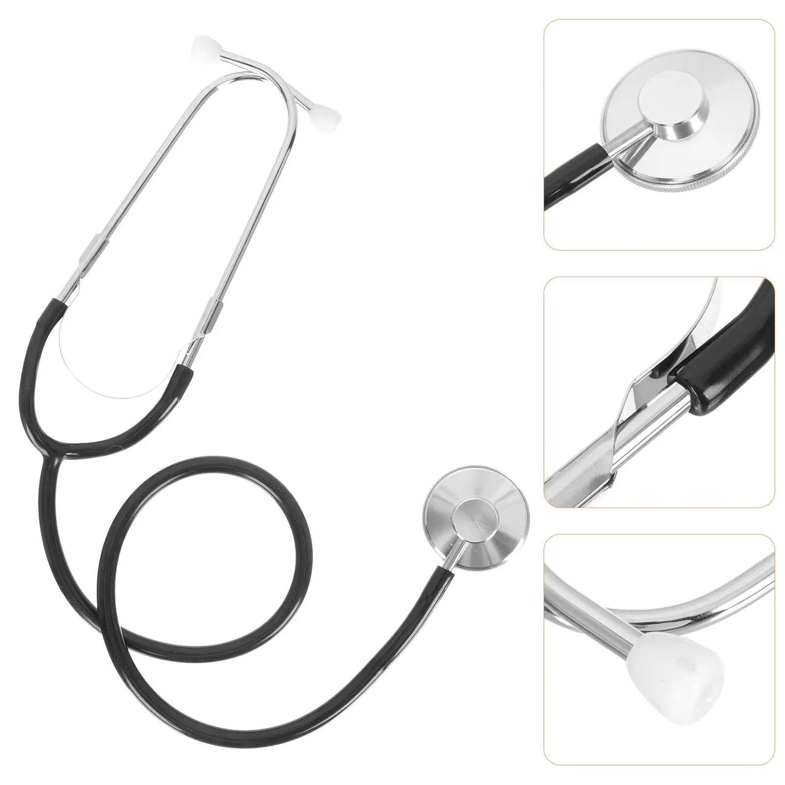 Veterinary Stethoscope Stainless Steel Lightweight Portable Closed Earplugs Clear Sound Transmission Livestock