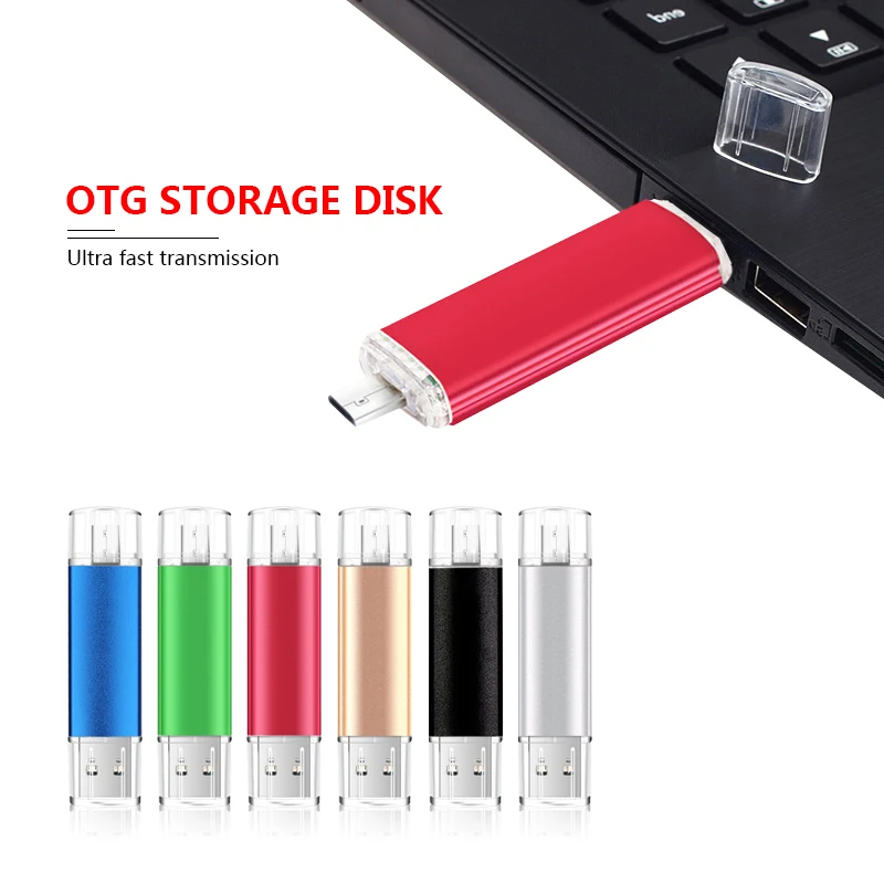 OTG USB 펜드라이브 2 in 1 타입C OTG 2.0 맞춤형 로고 플래시 드라이브 128GB 64GB 클레 USB 메모리아 메탈 스틱 32GB 8GB 펜 드라이브 PC용