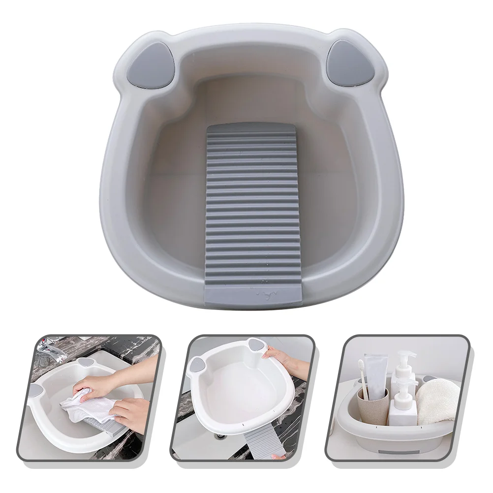 

Wash Basin Baby Face Kitchen Dishpan Washbasin Infant Washing Clothes Board Pp Kids